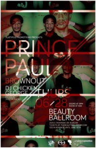 Prince Paul, Brownout, and DJ Chicken George at Beauty Ballroom