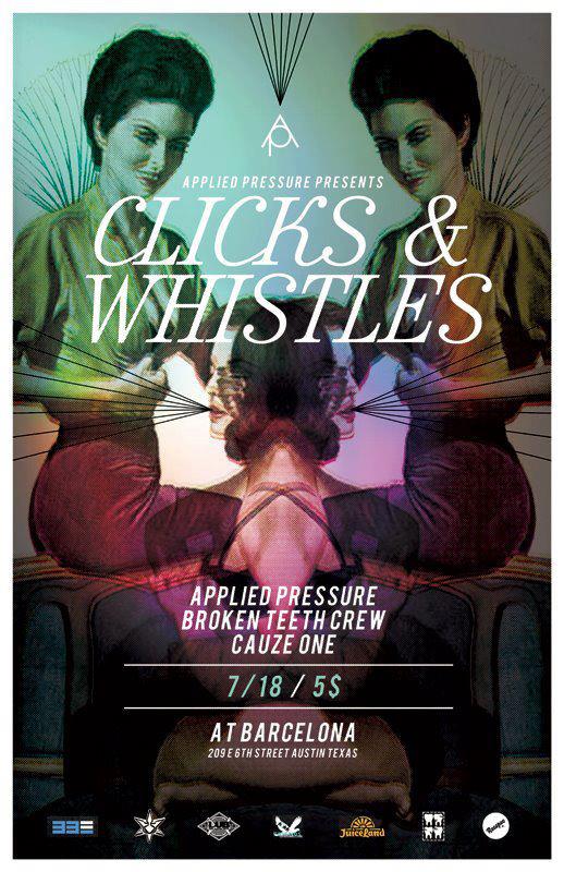 Clicks & Whistles. Applied Pressure 7.18.2012 Barcelona Collective Perspectives, Jonathan Garza Photography
